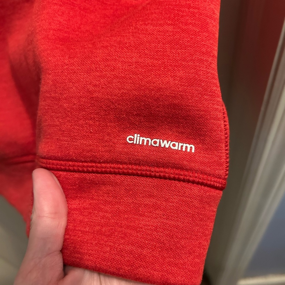 Adidas red‎ Climawarm hoodie medium - Picture 5 of 7